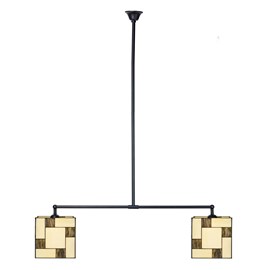Tiffany T-lamp 2 lichts Mondriaan Kubus